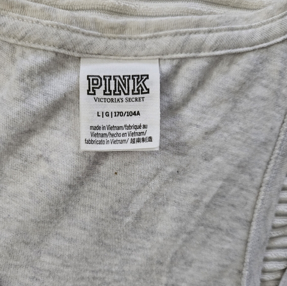 Victoria's Secret PINK Gray Tank Top with Red,white,& Blue Sequins Pink - Picture 3 of 7